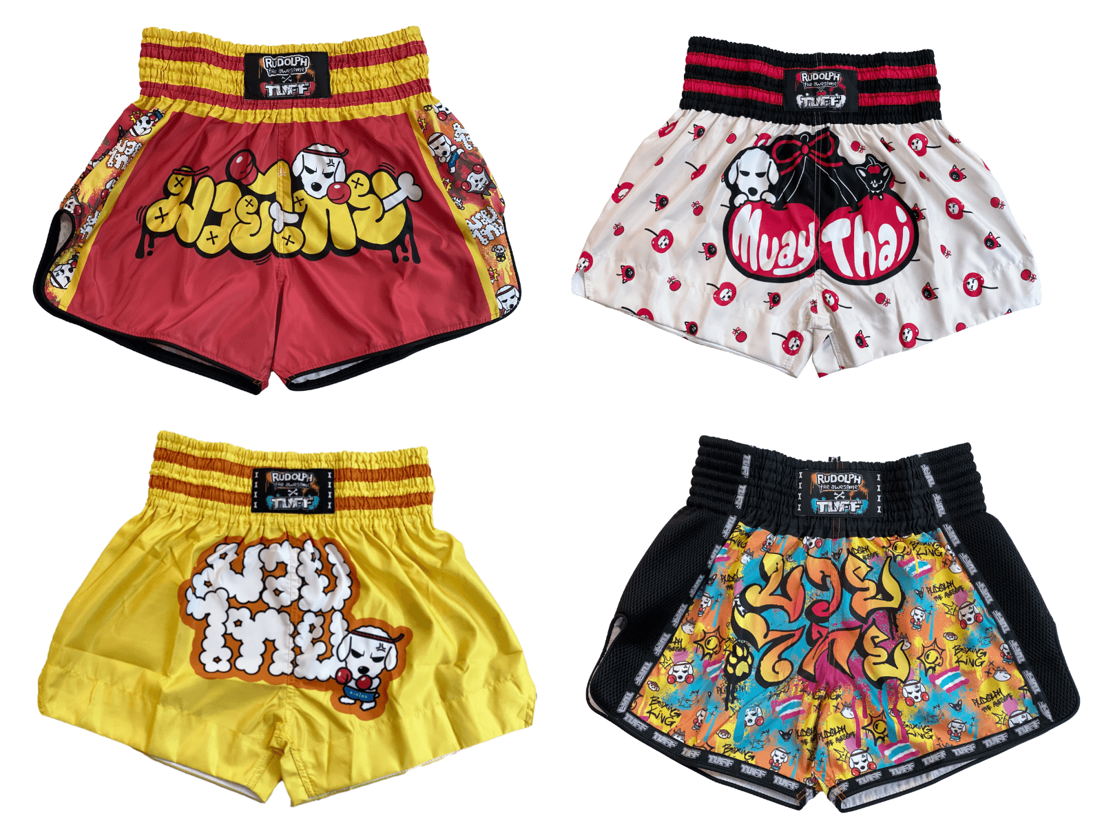 The Rudolph Fight Shorts in all four colourways